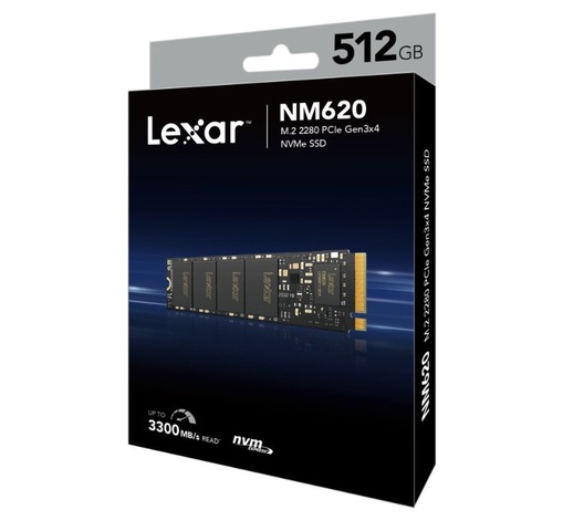 Lexar LNM620 Internal SSD M.2 PCIe Gen 3*4 NVMe 2280 – 512GB – LNM620X512G-RNNNG