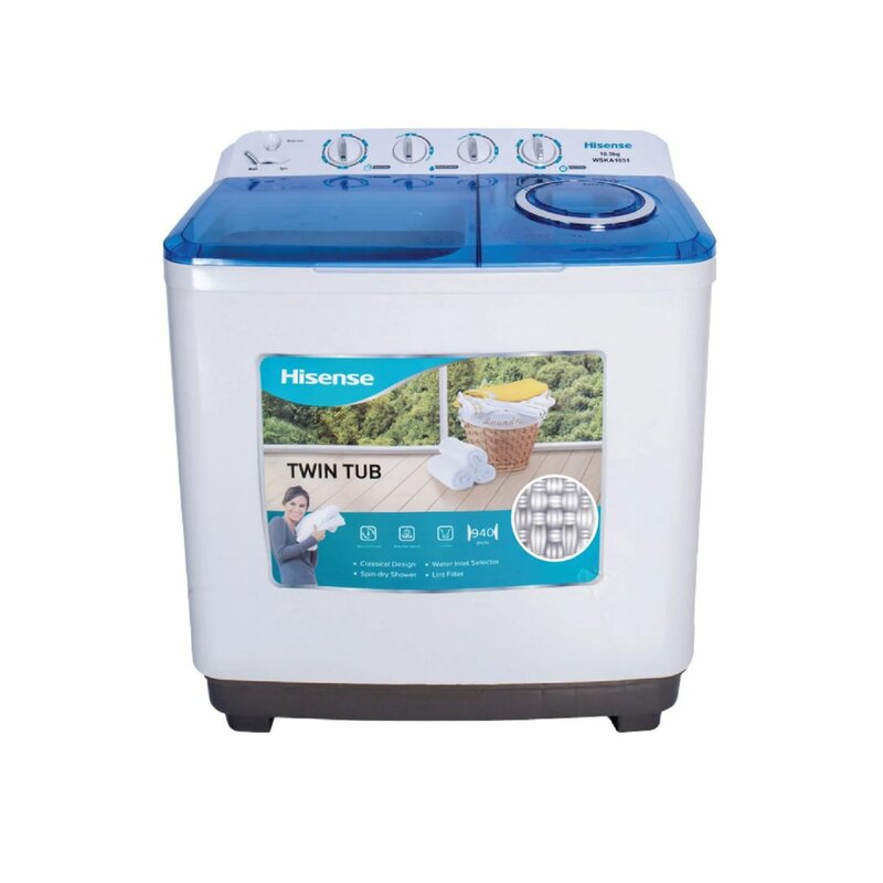 Hisense  13.5KG  WSRB143W Semi - Automatic Washing Machine -- White