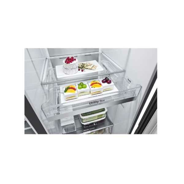 LG GC-X257CQES 635L InstaView Fridge, UVnano, Matte Black, Inverter Linear Compr