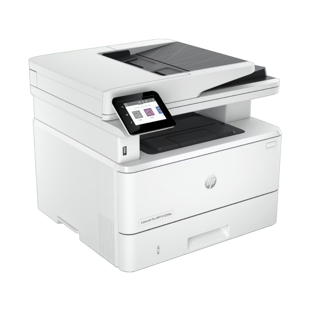 HP LaserJet Pro MFP 4103fdw (B/W) | Monochrome Laser Printer | Print, Scan, Copy &amp; Fax | Auto Duplex | Wi-Fi - Techsavvy Solutions