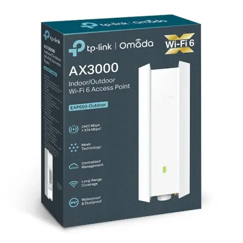 TP Link AX3000 Indoor/Outdoor WiFi 6 Access Point - (TL-EAP650-OUTDOOR) - Techsavvy Solutions