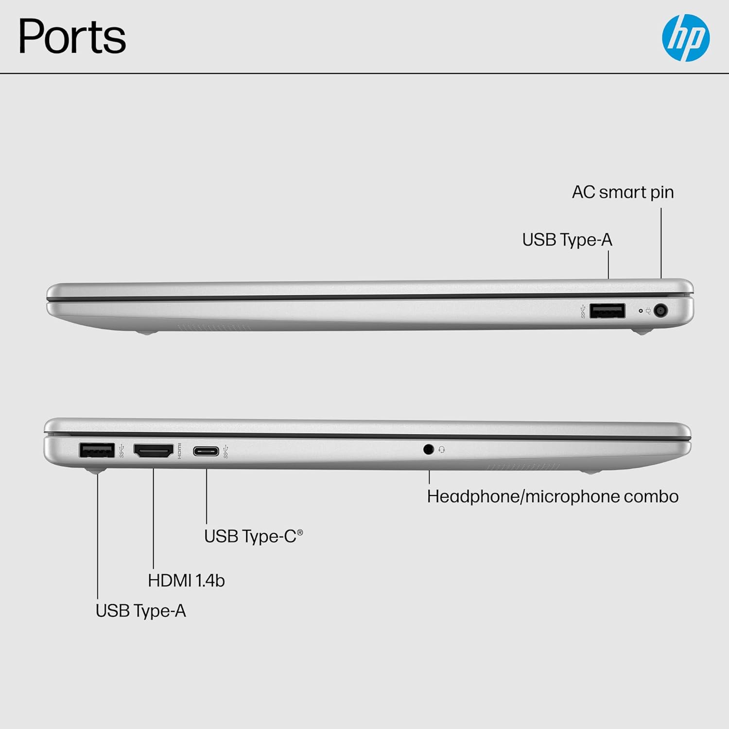 Brand New HP Notebook 15-fd0355nia Laptop | Intel Core 5 120U Processor, 8GB RAM, 512GB SSD | 15.6-inch HD Display | Intel UHD Graphics | Windows 11 Pro - Silver - Techsavvy Solutions