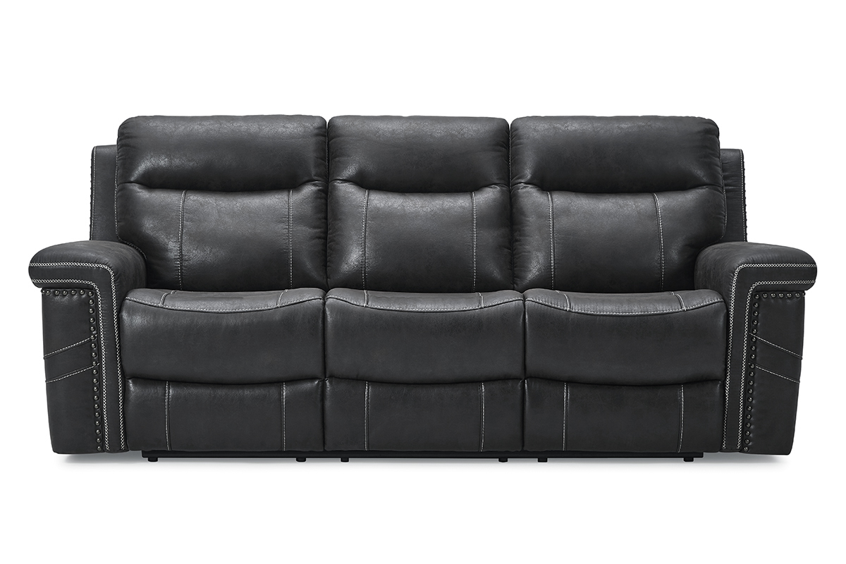 Graham Three Seater Recliner – Dark Grey