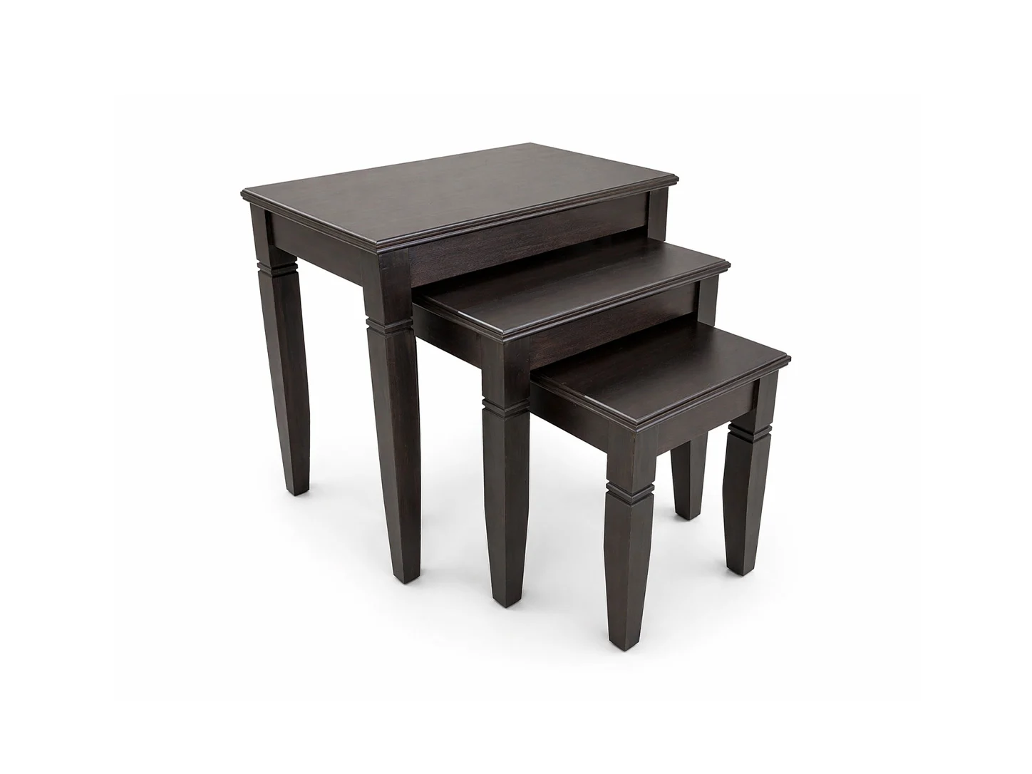Premium Wooden Nesting Stools – Espresso Finish