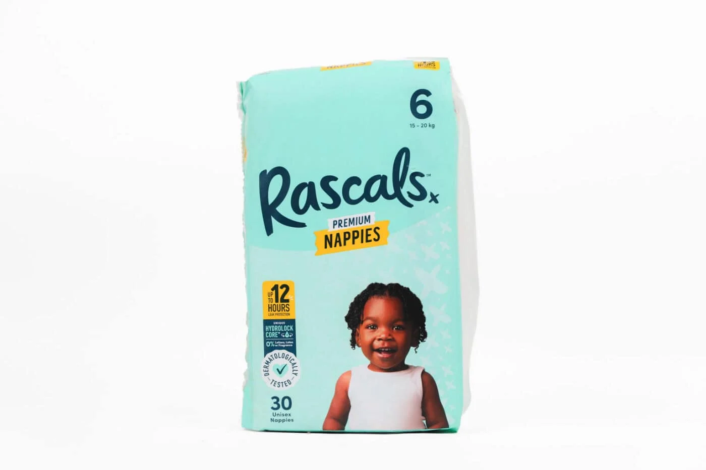 Rascals Premium Nappies (Junior) – 16Kg | Size 6 | 30 Pieces