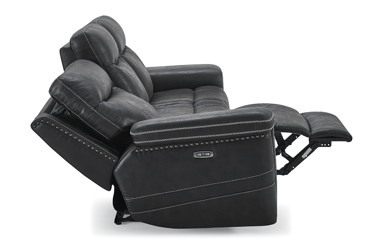 Graham Three Seater Recliner – Dark Grey