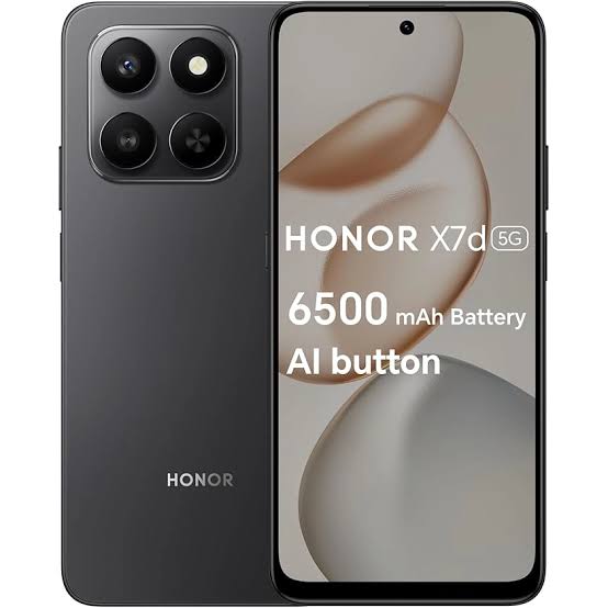 HONOR X7d 6.77'' 8GB RAM + 256GB 4G 120Hz Display, 108MP AI Camera, 6500mAh Battery, 35W SuperCharge, Dual SIM – Velvet Black