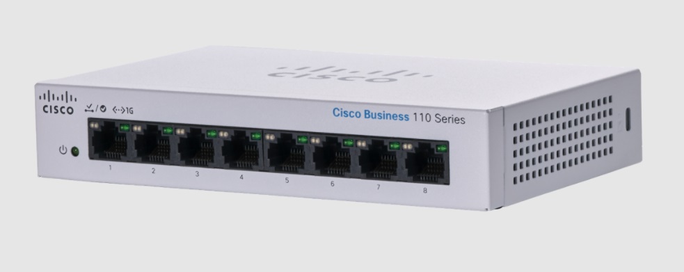 Cisco CBS Unmanaged 8-Port Gigabit Switch Desktop Non Poe Cbs110-8t-D-Uk