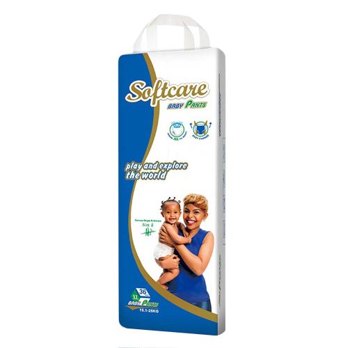 Softcare Baby Pants Pull-ups Diaper High Count Junior, Size M, L,XL Fits Babies 6.1–25KG (Pack of 36/40/44)