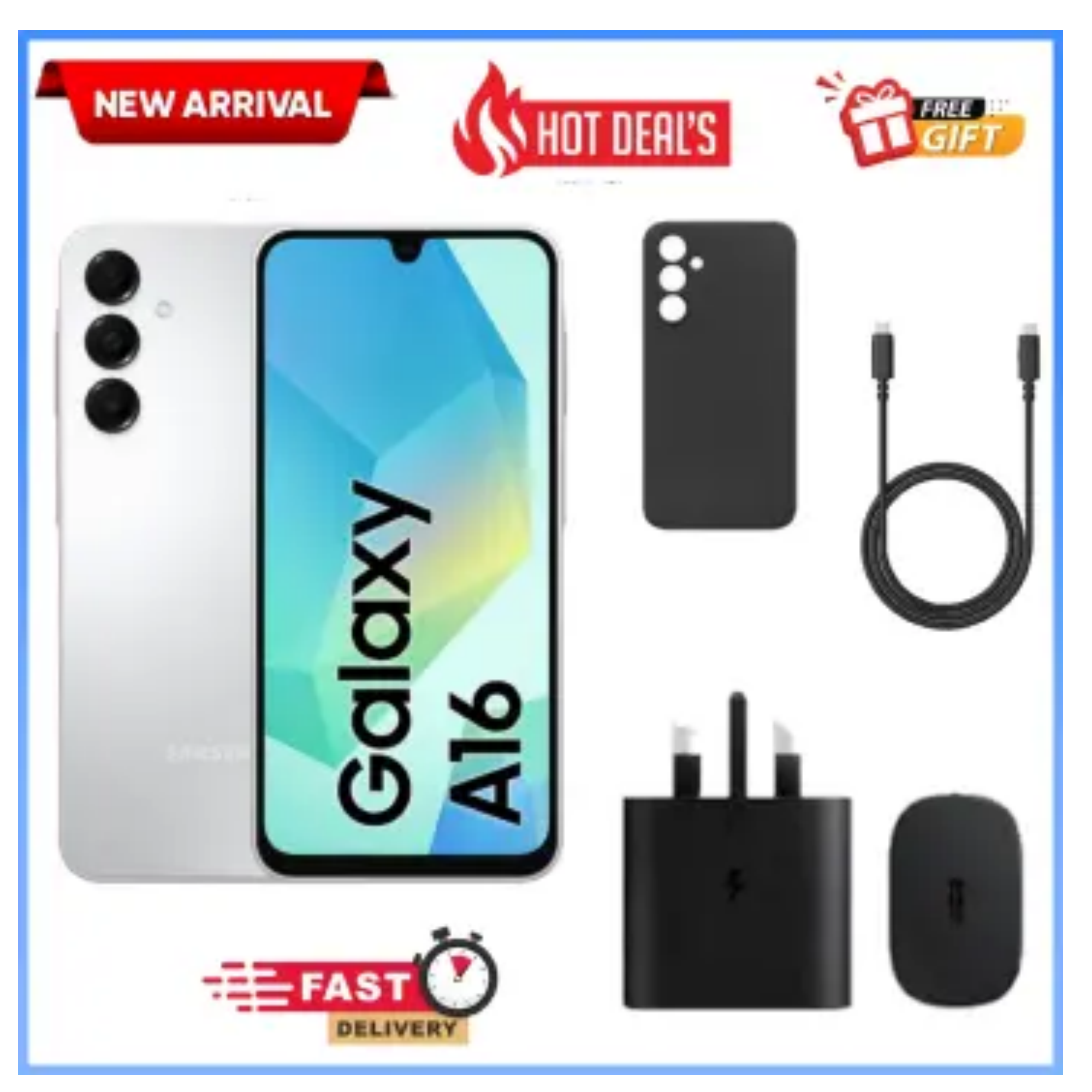 BLACK NOVEMBER DEALS!! Samsung Galaxy A16 128GB+4GB 6.7" Super AMOLED D 50MP Triple Camera Android 14 Mediatek Helio G99 5000mAh 25W Type-C Charge Smart Phones samsung A16  A16 samsung+FREE GIFTS
