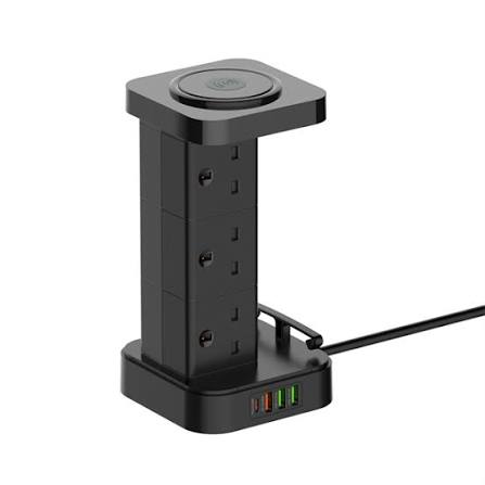 LDNIO SKW6457 6 Outlet USB Tower Extension Power Socket - Dukatech