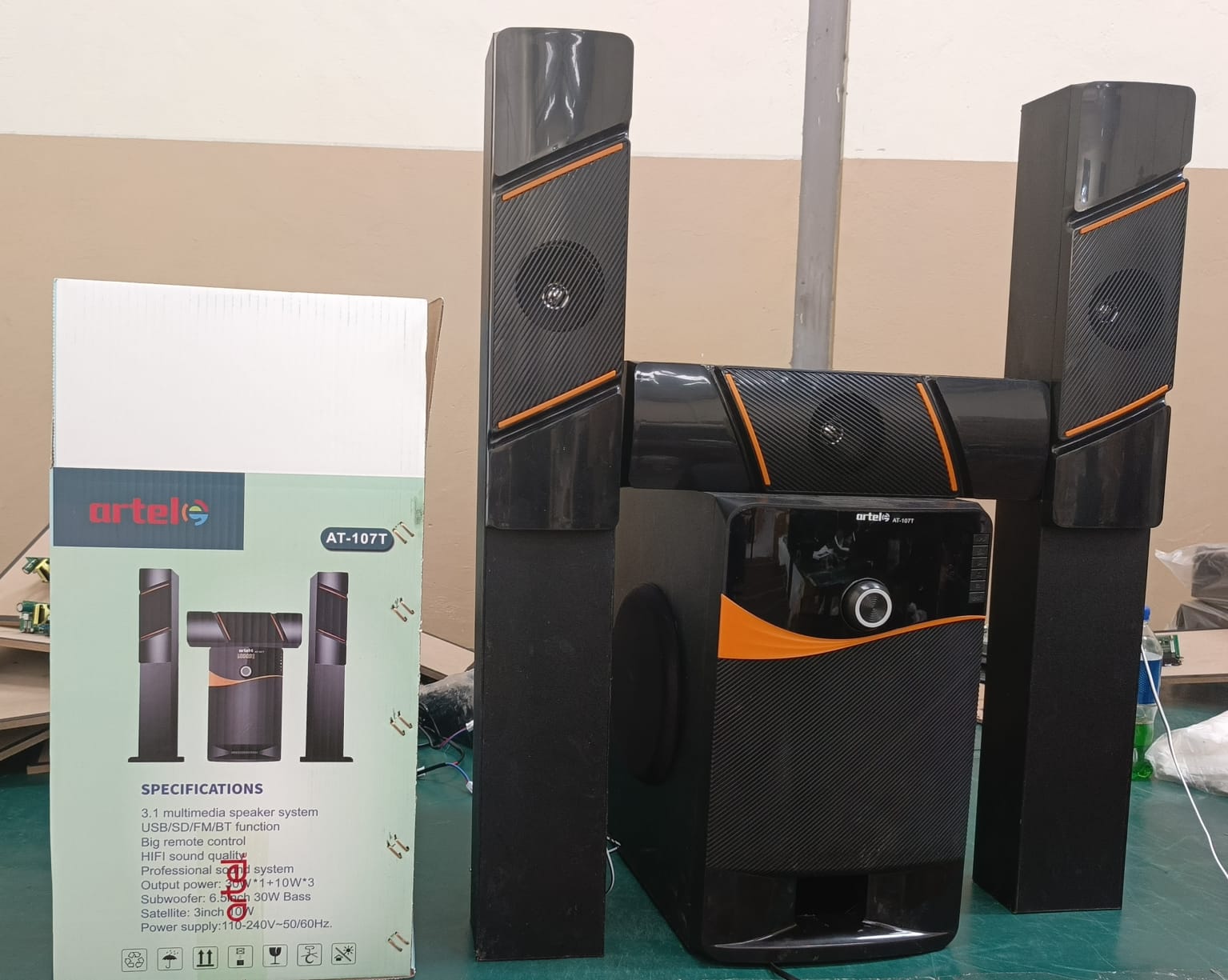 💎 EXCLUSIVE DEAL OFFER 💎 - Artel AT-107 Tall Boy Multimedia Speaker System Bluetooth USB FM Remote Powerful Bass Premium Sound Quality!!