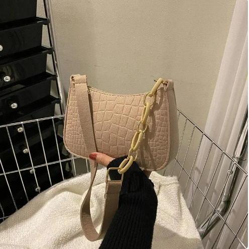 Lady Felt Armpit Design Luxury Tote Released Fashion Ladies Handbag Under Crescent Small Square Bag