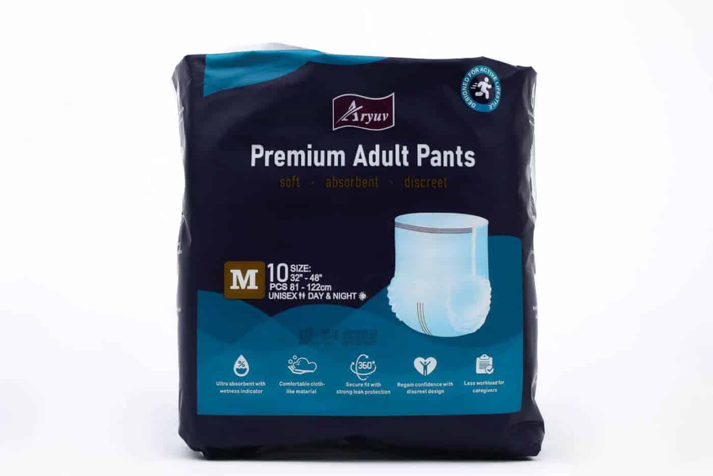 Aryuv Premium Adult Diaper Pants – 10 Pieces