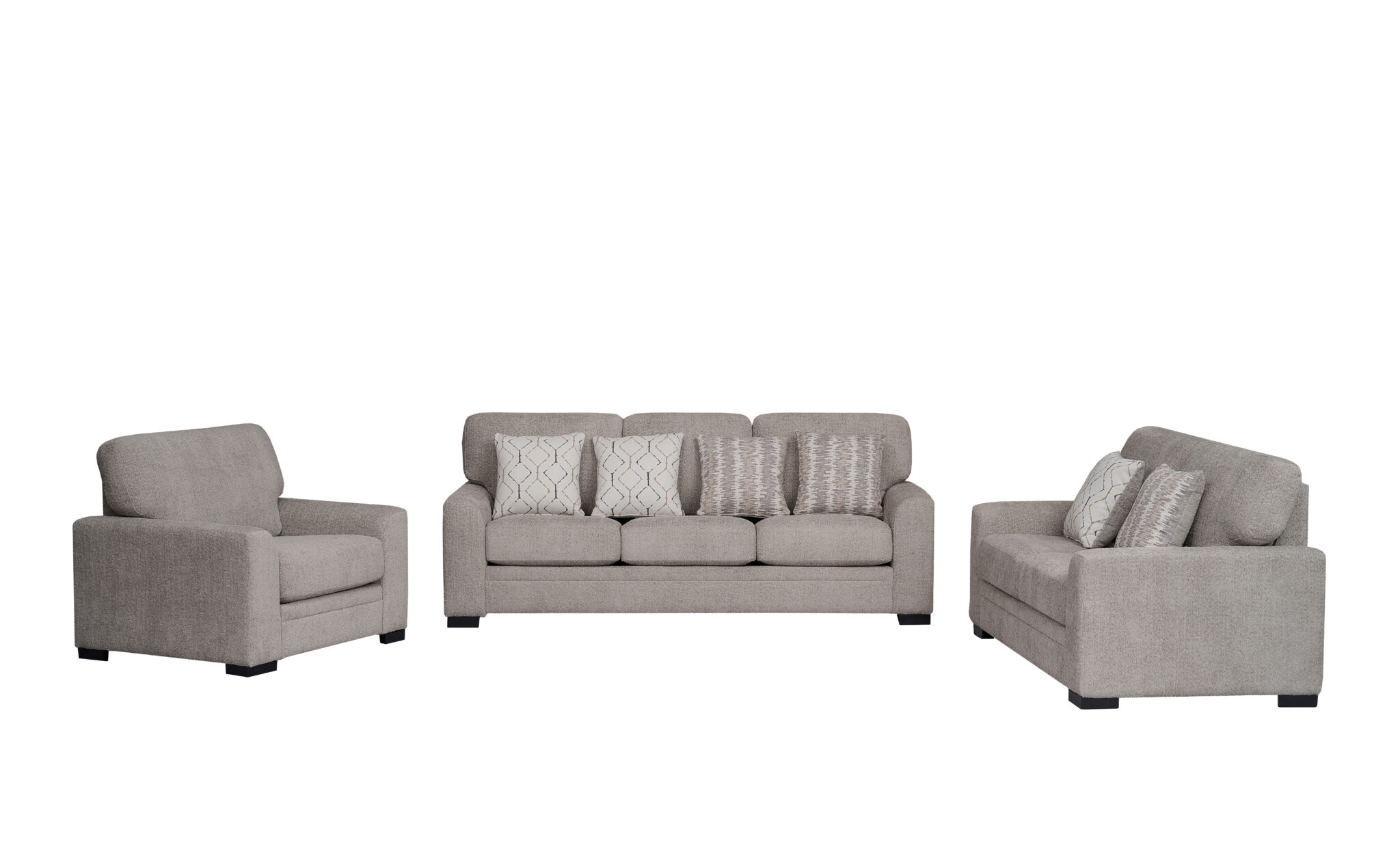 Marlon 6 Seater Sofa Set – Grey