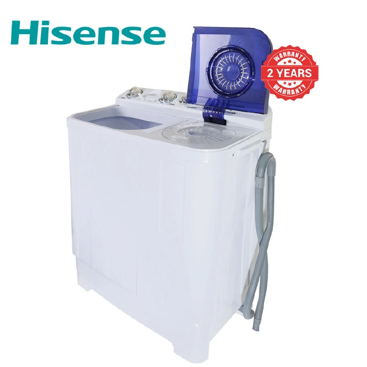 Hisense Washing Machine 7.5Kg Twin Tub Top Load Washing Machine - White+2 YEARS WARRANTY