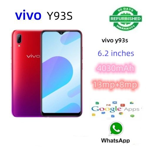 Refurbished VIVO  Y93S 128GB+6GB 6.2-inch 13mp+8mp Face Wake up Face Recognition Brush Face Unlock AI Smart Dual Camera  Smart Feature Random  phone