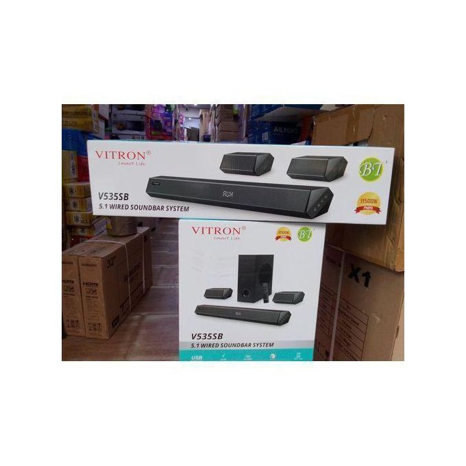 Vitron V535SB 11500watts PMPO 5.1 wired soundbar system high quality Sound Bar System with Subwoofer, HDMI ARC, USB & AU-1 YEAR WARRANTY
