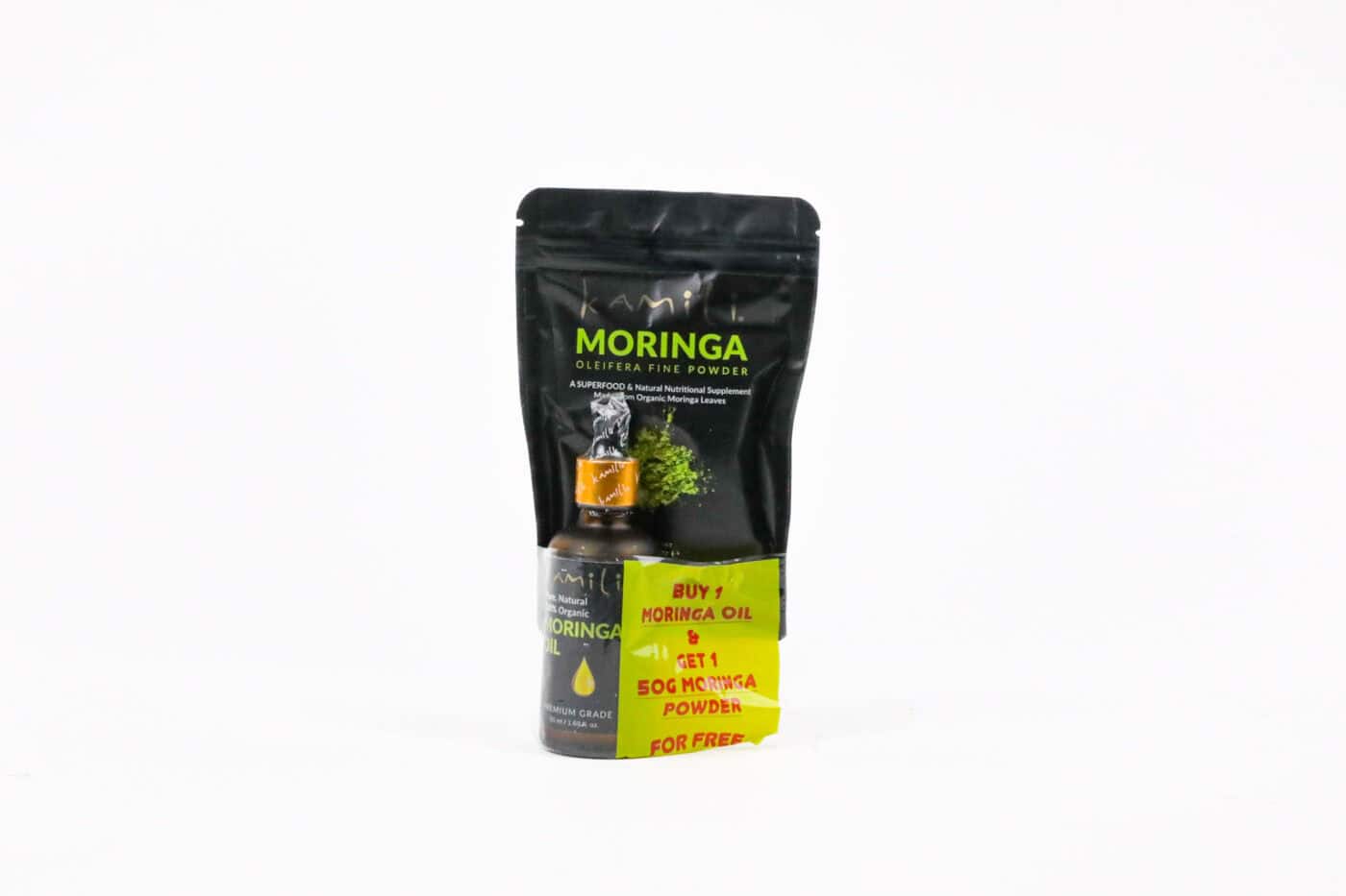 Kamili Moringa Promo Pack 1 Moringa Oil – 50ml (Free Moringa Powder – 50g)