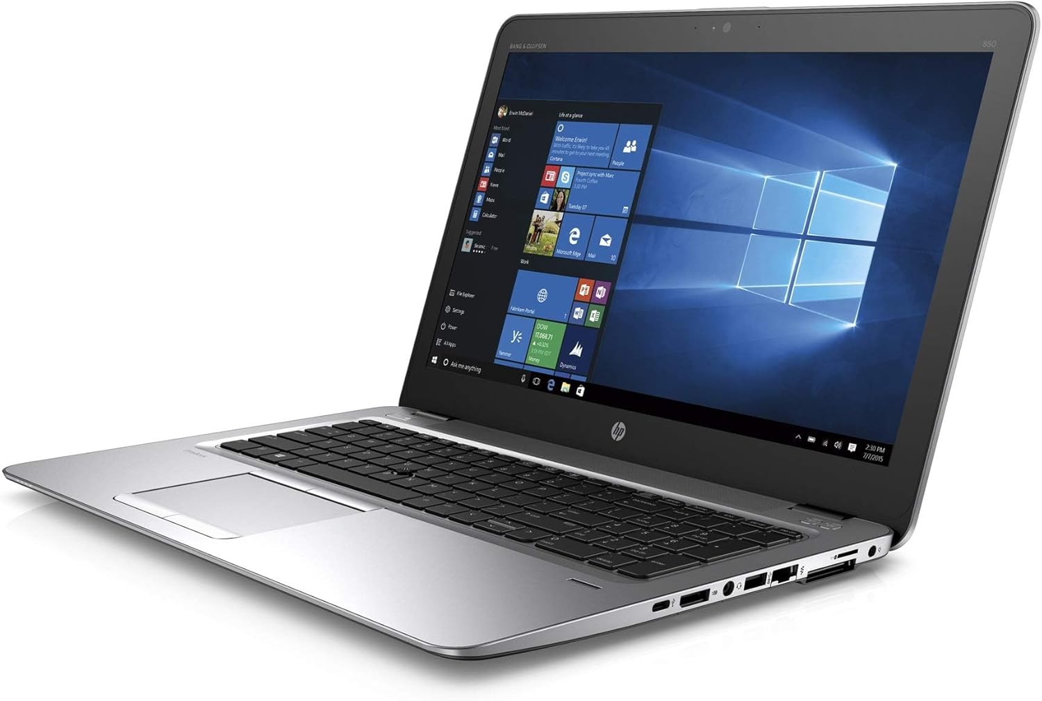 HP EliteBook 850 G3 Business Laptop | Intel Core i7 6th Gen, 8GB RAM, 256GB SSD | 15.6" FHD Anti-Glare Display | Numeric Keypad | Windows 10 Pro | Silver - Techsavvy Solutions