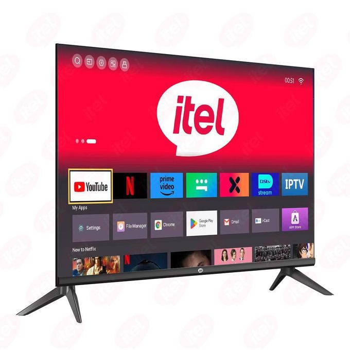 Itel 43 Inch QLED Smart TV Full HD, WiFi, Bluetooth, Frameless Display, Netflix, YouTube, Prime Video, Built-in Decoder, HDR Picture Quality, Energy Saving Television ANDROID 16 SMART TV