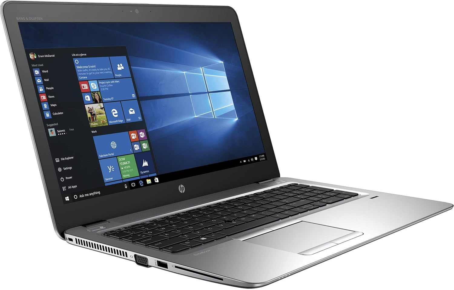 HP EliteBook 850 G3 Business Laptop | Intel Core i7 6th Gen, 8GB RAM, 256GB SSD | 15.6" FHD Anti-Glare Display | Numeric Keypad | Windows 10 Pro | Silver - Techsavvy Solutions