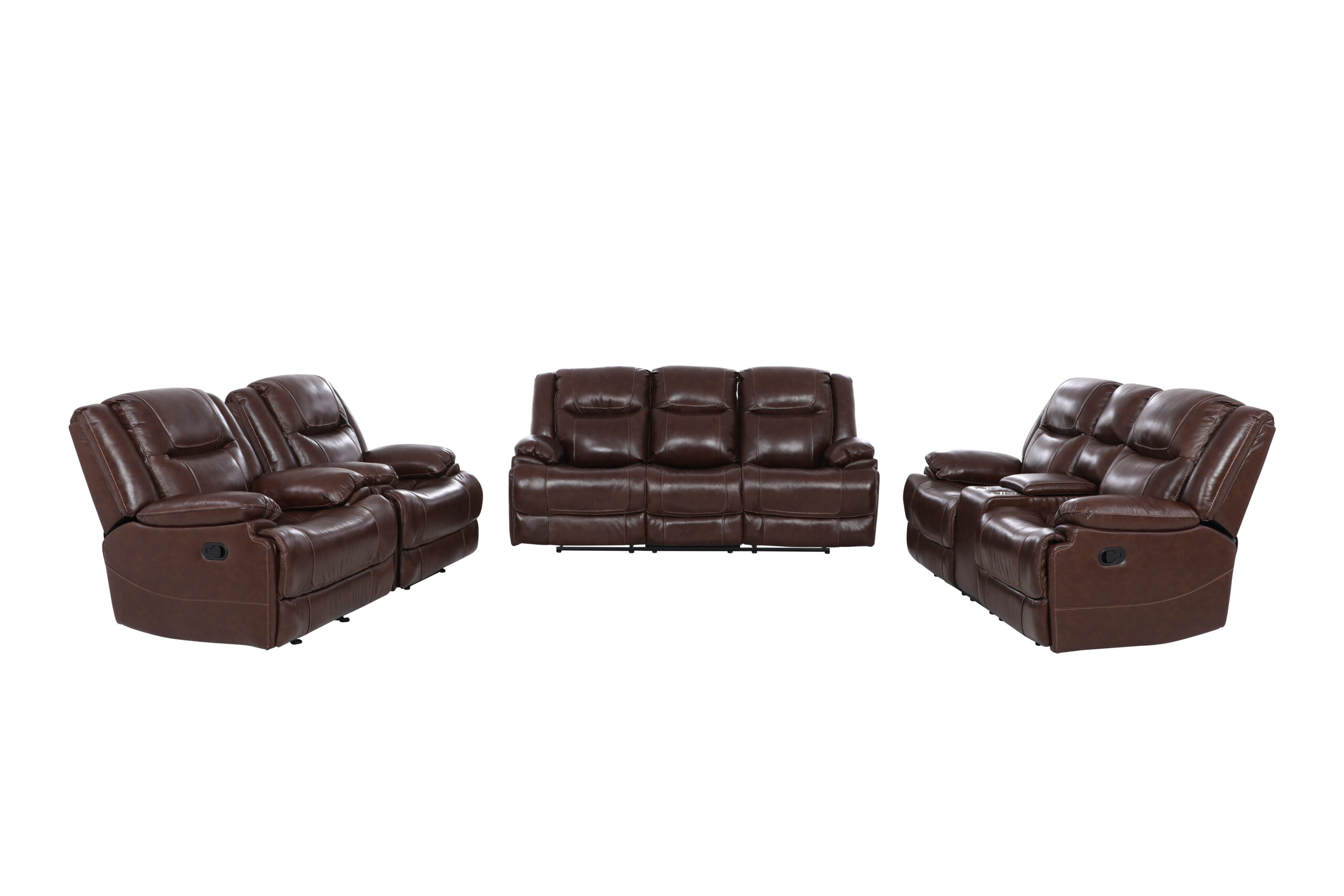 Calderwell Leather Recliner Set