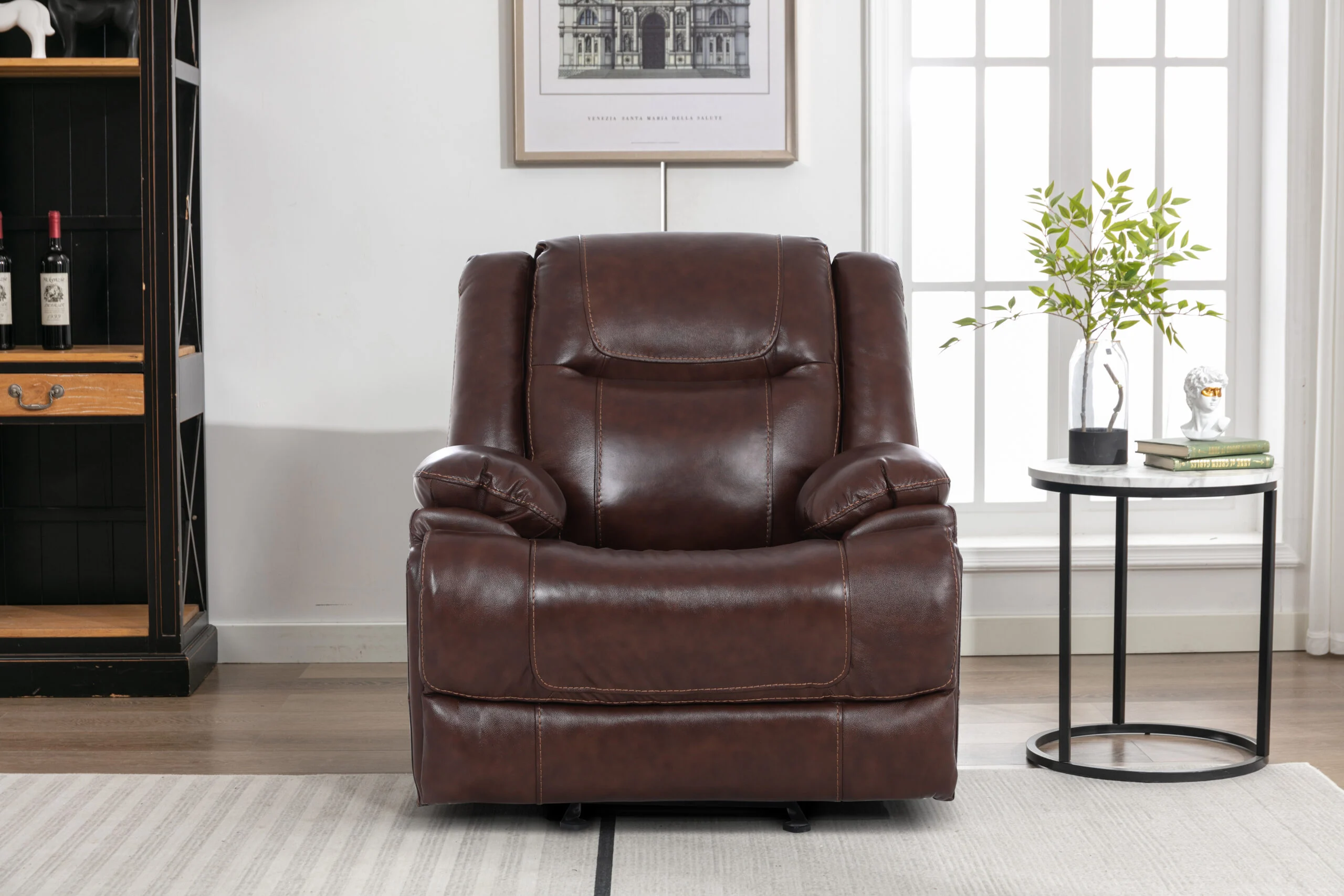 Calderwell Single Recliner - Rocking Brown Leather