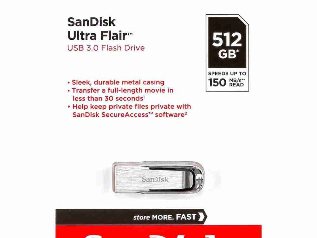SanDisk Ultra Flair 3.0 512GB - SDCZ73-512G-G46