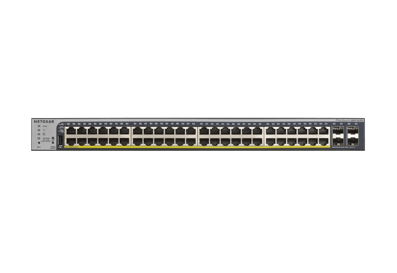 NETGEAR GS752TP-300UKS 48-Port Gigabit Ethernet PoE+ Smart Switch 4 SFP Ports 380W Cloud Managed Network Switch