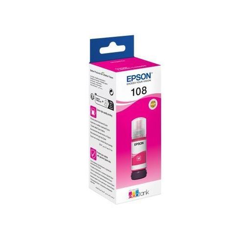 Epson 108 EcoTank Pigment Magenta ink bottle - Dukatech