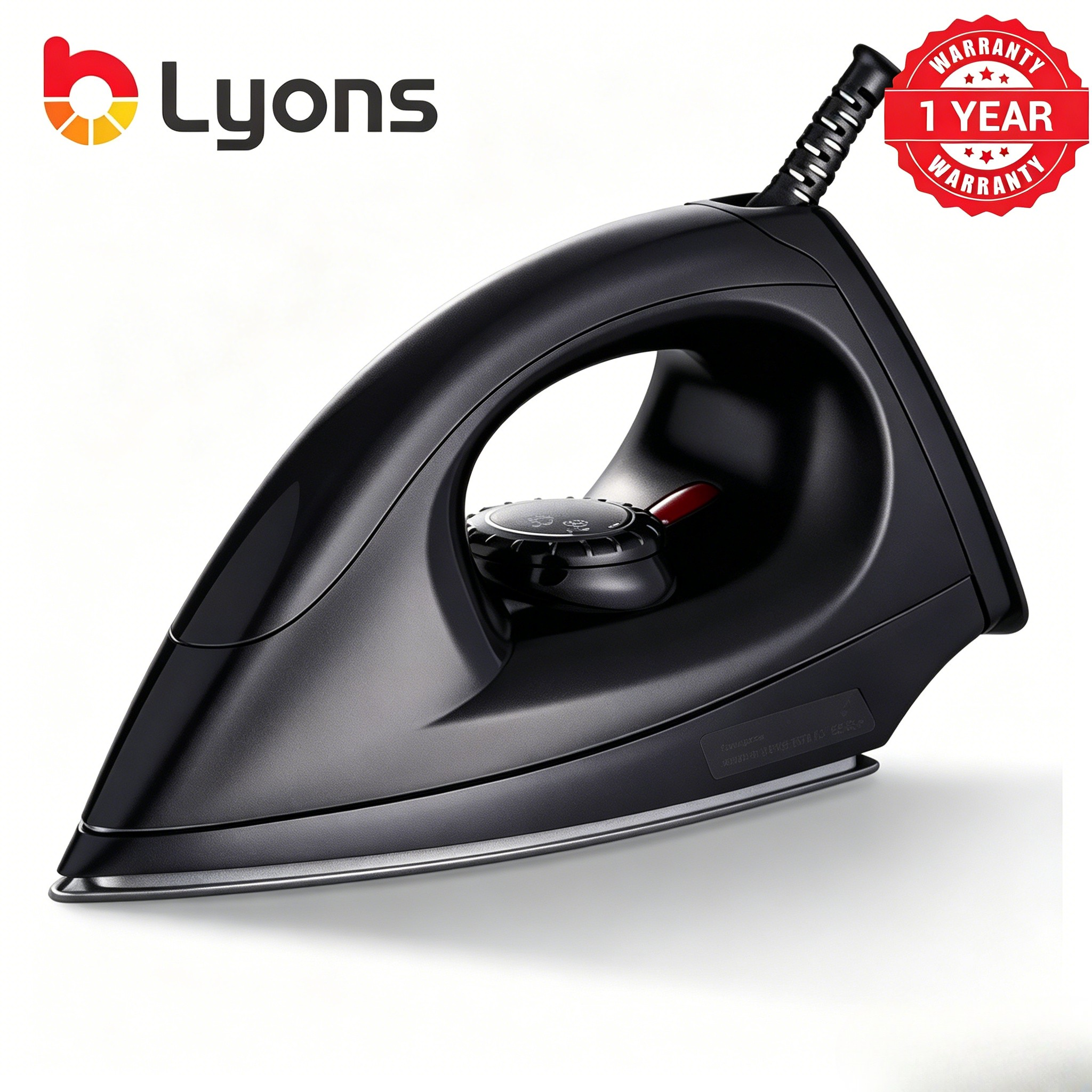 LYONS AN-2005 1000W Dry Iron – Fast 10s Heat Up, 3 Temperature Levels, Powerful Performance & Easy Fabric Care with 1 Year Warranty【Anniversary Sale】