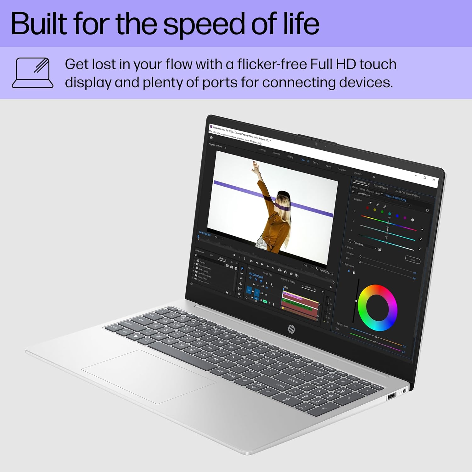 Brand New HP Notebook 15-fd0355nia Laptop | Intel Core 5 120U Processor, 8GB RAM, 512GB SSD | 15.6-inch HD Display | Intel UHD Graphics | Windows 11 Pro - Silver - Techsavvy Solutions