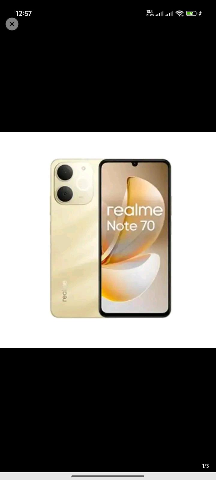 Realme Note 70 (4+128) 4GB RAM ,128 GB storage smartphone.6300mAh battery ,90Hz display.