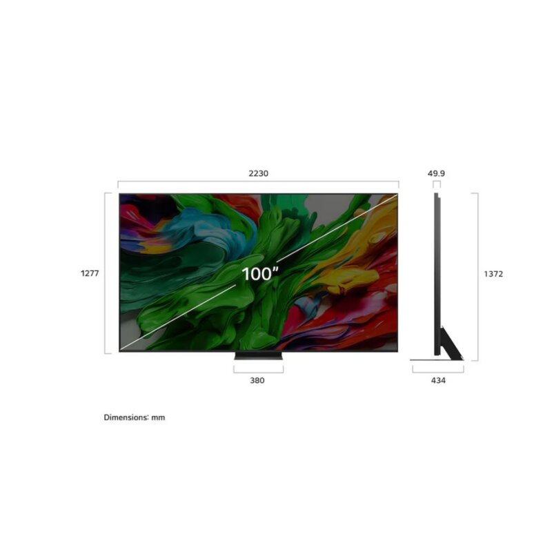LG 100 Inch QNED evo AI QNED86 MiniLED 4K VRR 144Hz Smart TV