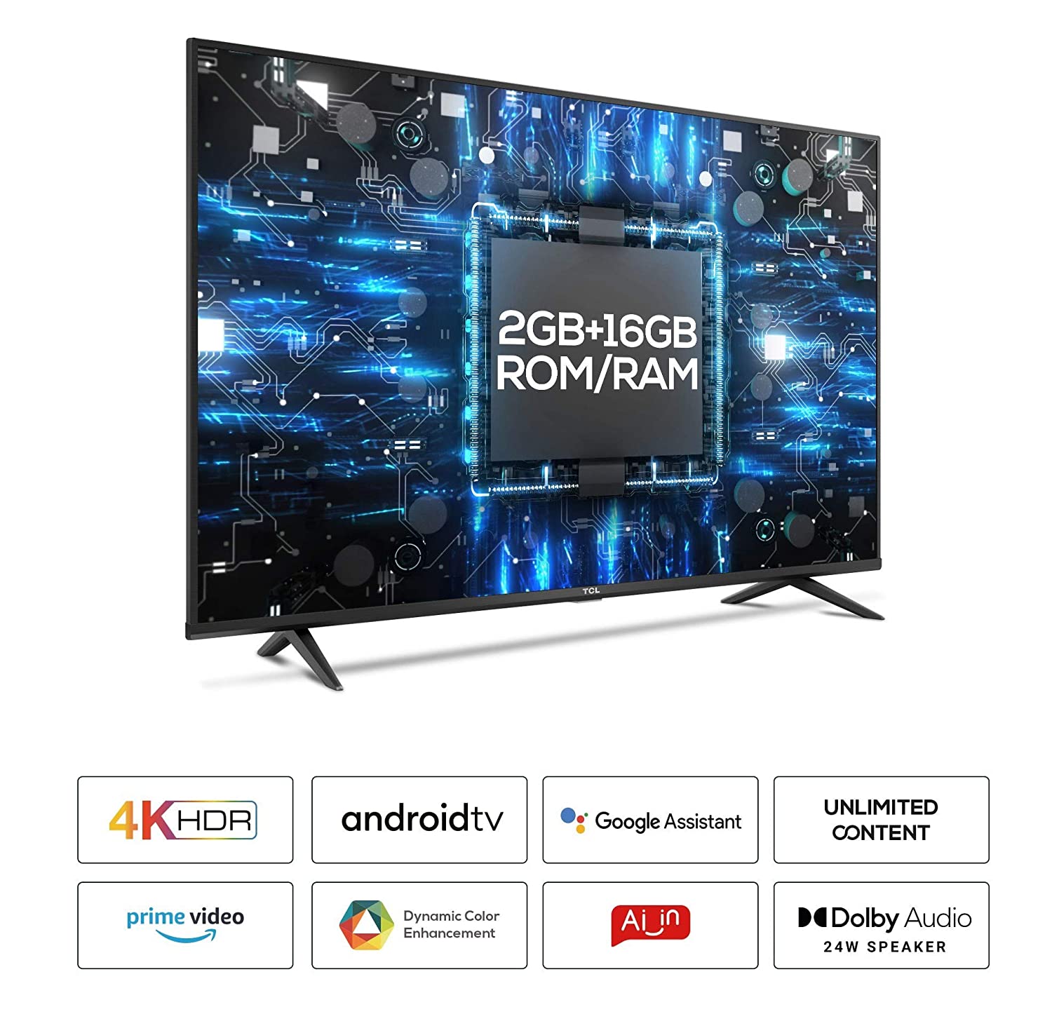 TCL 43P615 4K Android Smart LED TV  (Black) (2020 Model)