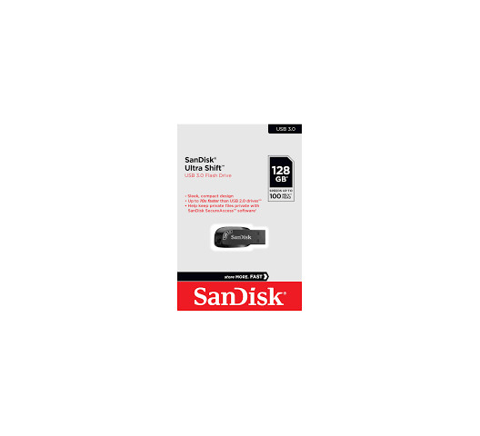 SanDisk Ultra Shift USB 3.0 Flash Drive 128GB - SDCZ410-128G-G46
