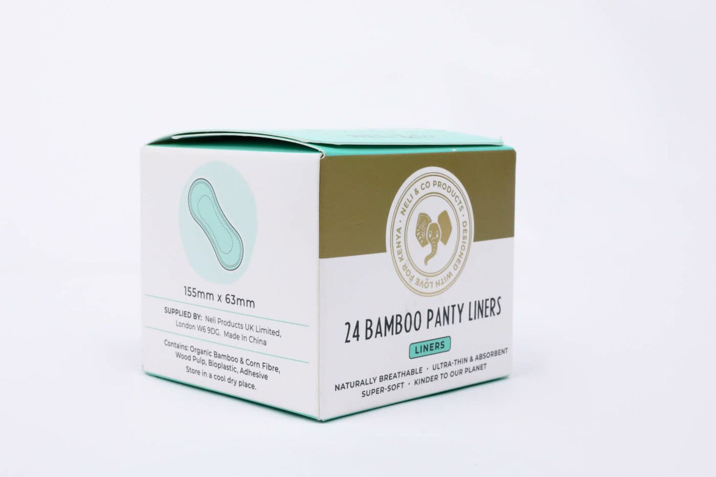 Neli & Co Bamboo Panty Liners – 24 Pieces