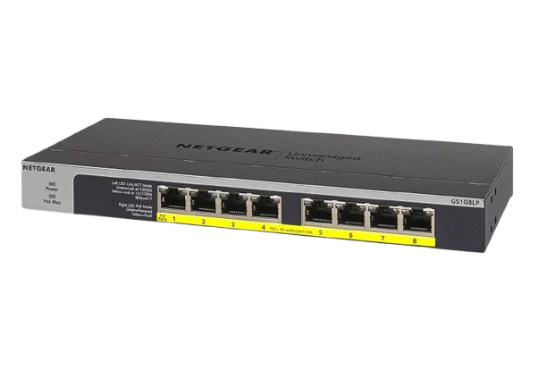 NETGEAR GS108LP-100EUS 8-Port Gigabit Ethernet Unmanaged PoE+ Switch FlexPoE 60W Network Switch