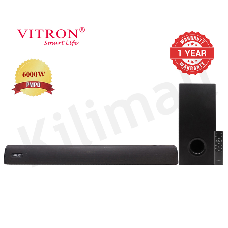 Vitron 6000W 2.1CH Sound Bar Woofer Speaker System Wired Soundbar System Home Audio with AUX USB Bluetooth Rich Bass V51SB
