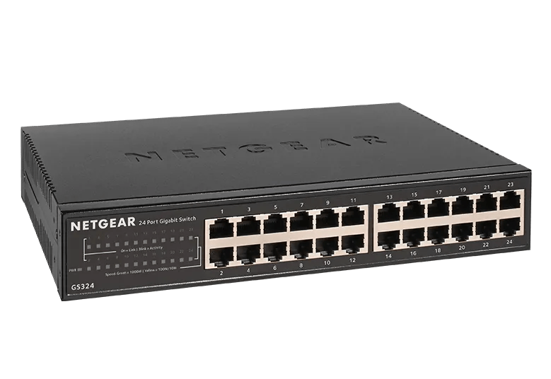 NETGEAR GS324-200EUS 24-Port Gigabit Ethernet Unmanaged Network Switch