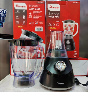 Ramtons Blender  2 in1 600 watt  Capacity 1:5ltrs Copper motor 5 speed with pulse