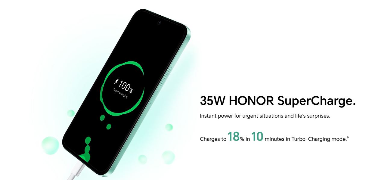 HONOR X6C 6.61" 6GB RAM + 128GB 4G, 120Hz Display, 50MP AI Camera, 5300mAh Battery, 35W SuperCharge, Dual SIM – Midnight Black