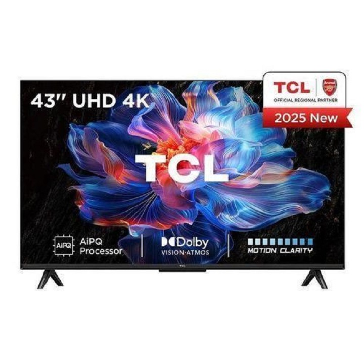 TCL 43" Inch Smart Android TV GOOGLE AI TV 4K Ultra HD TV 43V6D 2026 MODEL Direct LED TV HDR10 Bluetooth TV WIFI NETFLIXYOUTUBE APPSTORE DOLBY PRIME VIDEO ICAST TCL43 TCL TV+FREE TVGUARD+TILT BRACKET