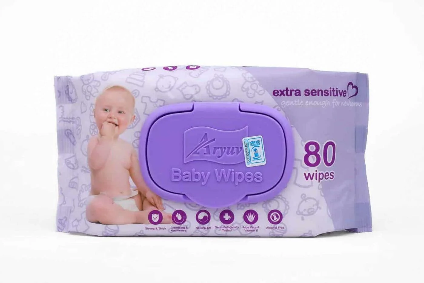 Aryuv Baby Wipes – 80 Sheets