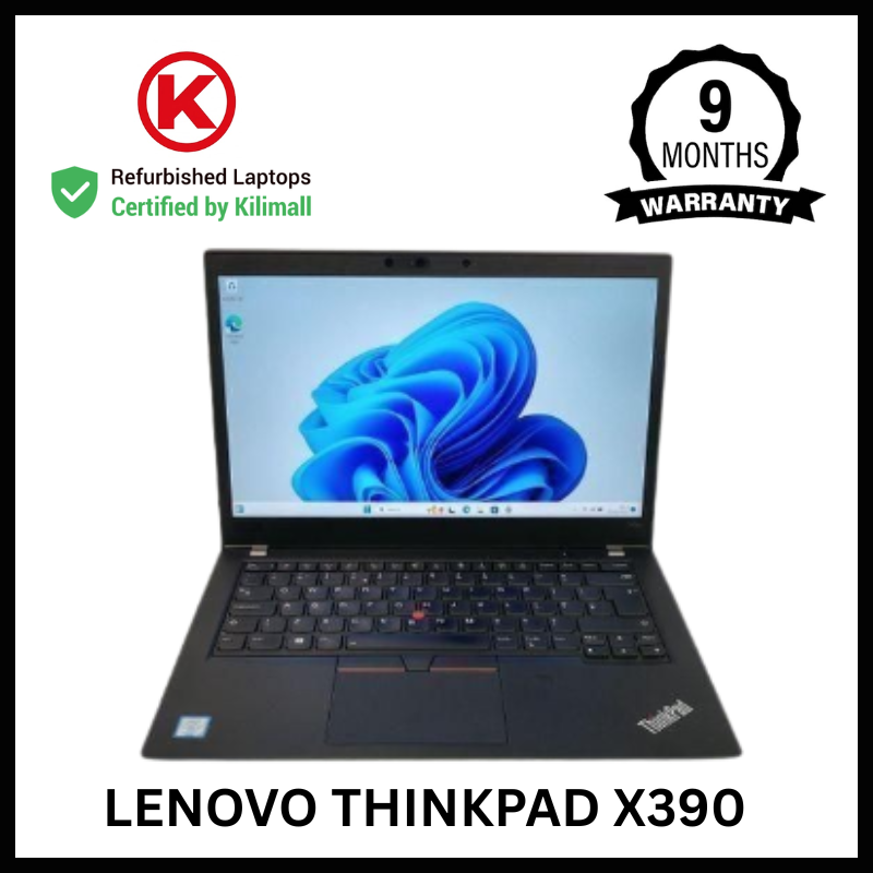 CERTIFIED BY KILIMALL | Lenovo Thinkpad X390 Core i5 8th Gen 8GB RAM 256GB SSD | 14" FHD Display | Windows 11 | 85% Battery Health | 4+ Hours Active Use | Work Laptop | 9 Months Warranty KiliCertified