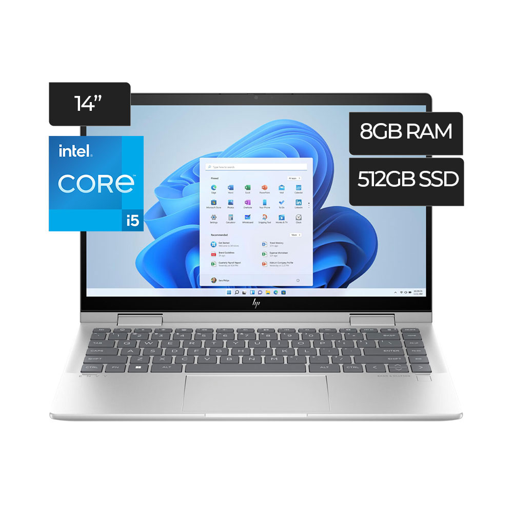 HP Envy x360 14 | 14-es0013dx, Intel Core i5-1335U, 8GB RAM, 512GB SSD | 14" 2-in-1 Laptop