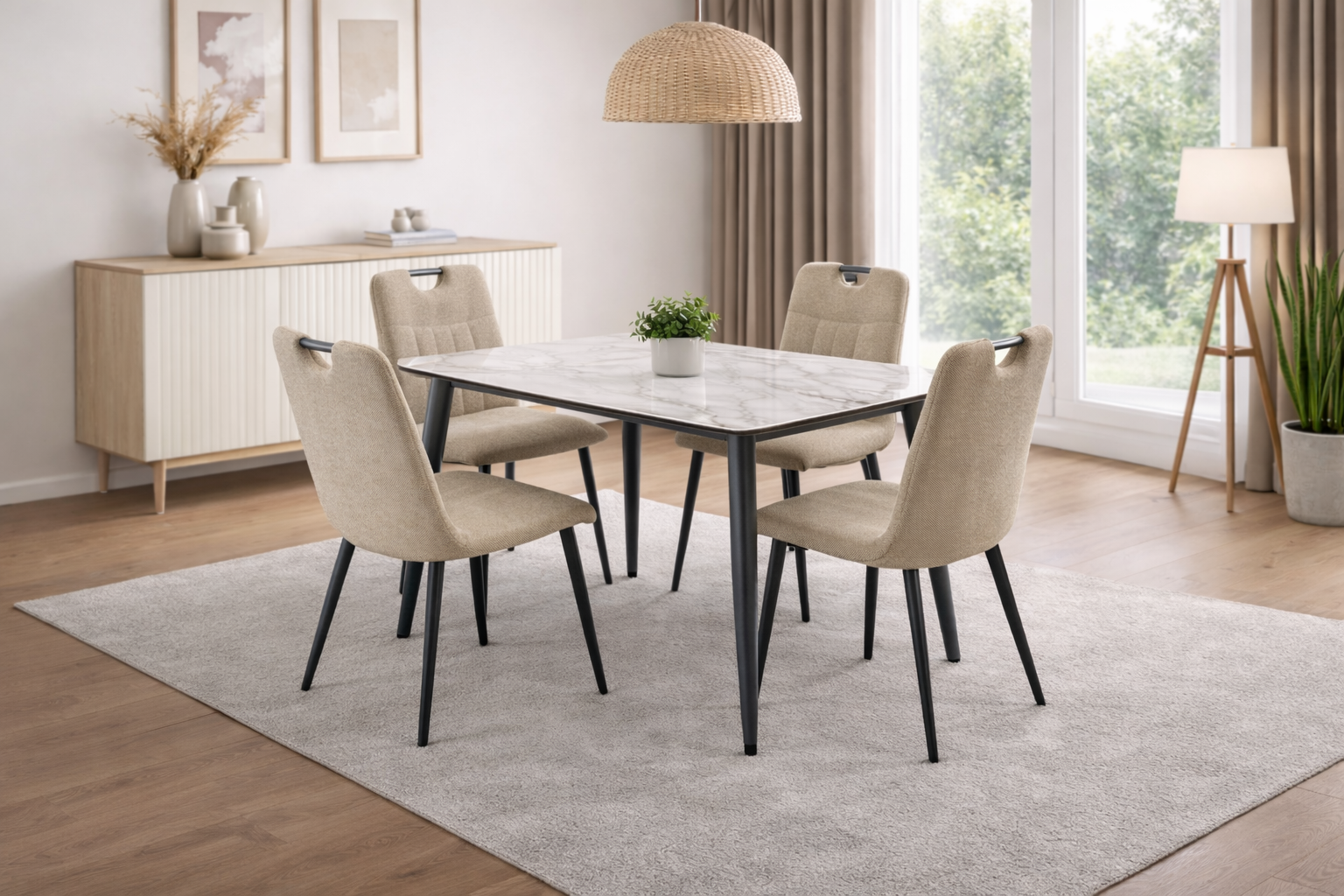 Santorin 4 Seater Dining Set