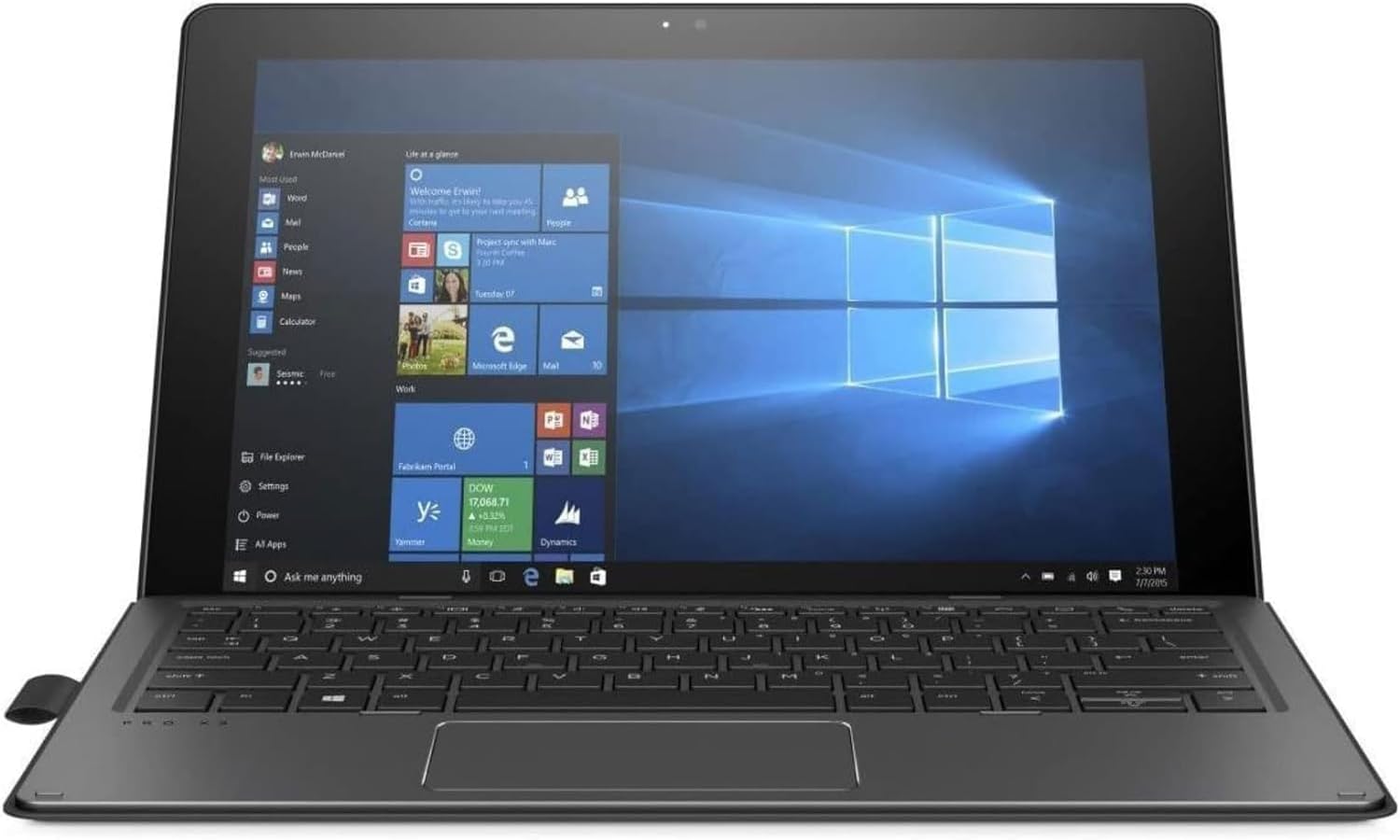 Certified Refurbished HP Pro x2 612 G2 Detachable 2-in-1 | Intel Core i5-7Y54, 8GB RAM, 256GB SSD | 12" FHD+ Touchscreen | HP Active Pen &amp; Backlit Keyboard Included | Windows 10 Pro | Silver &amp; Black - Techsavvy Solutions