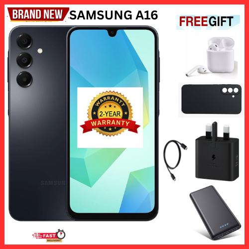 ANNIVERSARY SALES OFFERS🔥🔥🔥  BRAND NEW SAMSUNG GALAXY A16, 6.7'' HD+, 4GB RAM + 128GB ROM, DUAL SIM, 50MP, 5000mAh  SMARTPHONES ,COMES WITH FREE GIFTS